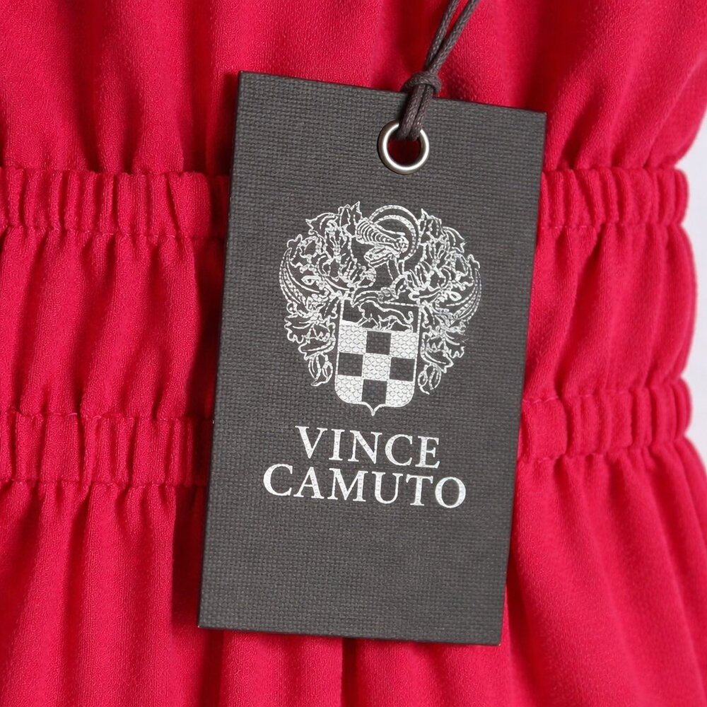Dynamic Vince Camuto Elegant Modern Pink Halter Neck Wide Leg Jumpsuit NWT - Picture 12 of 13